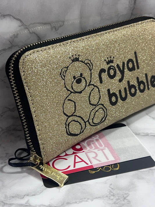 Portafoglio Royal Bubble Glitter Oro