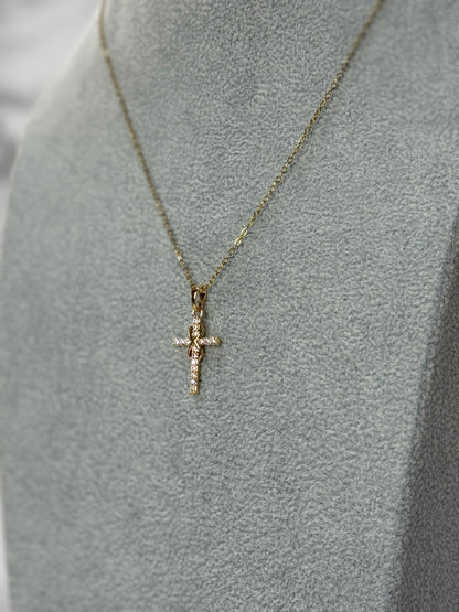 Collana Crocifisso E Infinito Gold