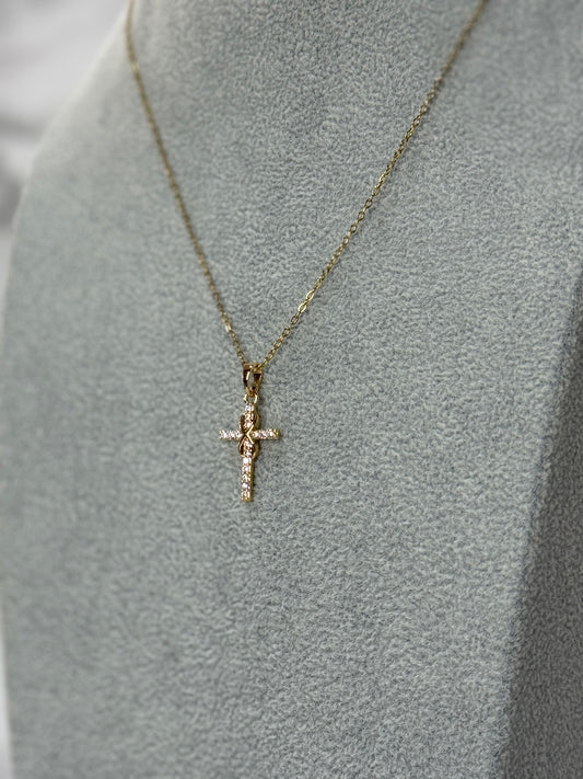 Collana Crocifisso E Infinito Gold