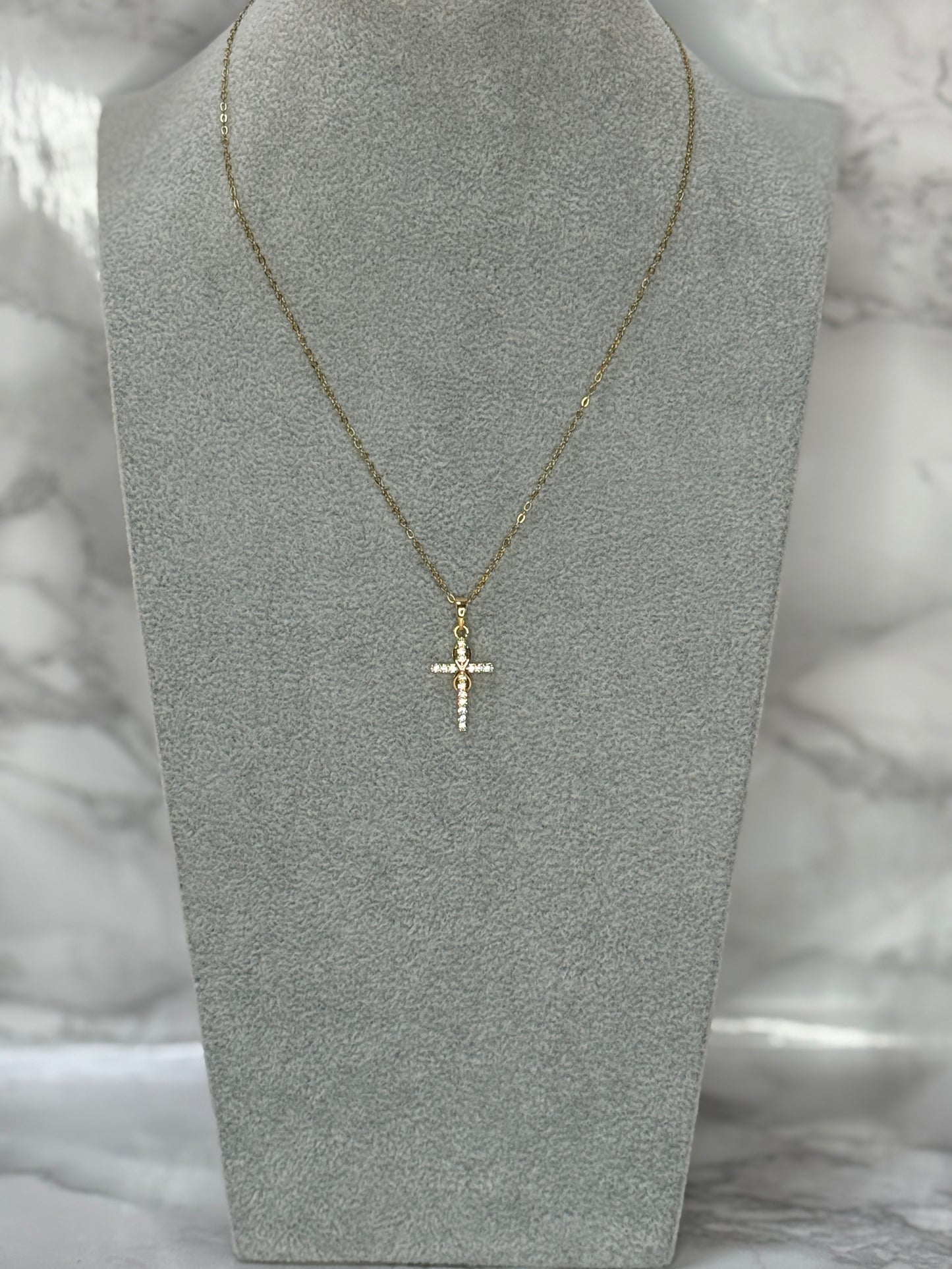 Collana Crocifisso E Infinito Gold