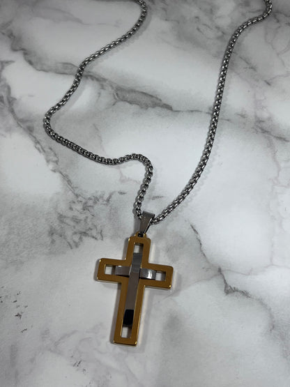 Collana Cross Bicolor