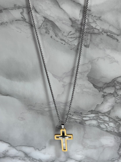 Collana Cross Bicolor