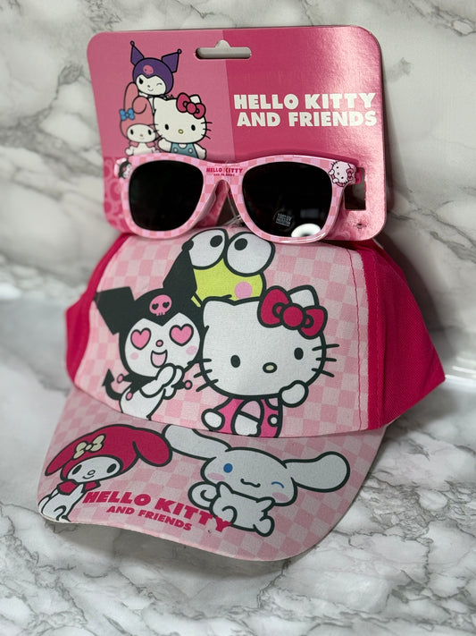 Set Cappellino Con Occhiali Hello Kitty